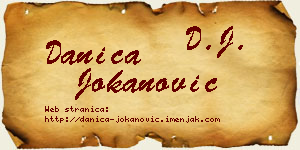 Danica Jokanović vizit kartica